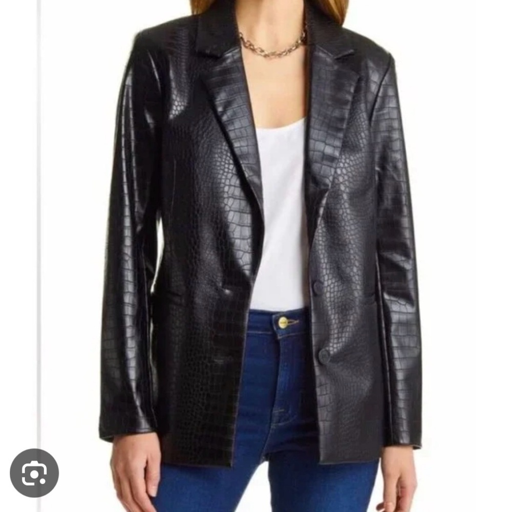New snake skin black jacket